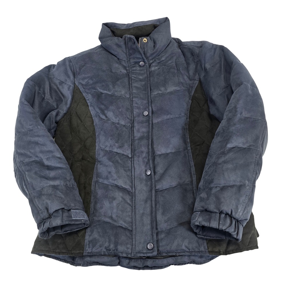 Outback Trading Company Burlington Jacket Mens L Navy Blue Quilted Puffer Down